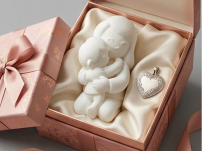 Mother & Child Hug Figurine - Premium Gift Decor