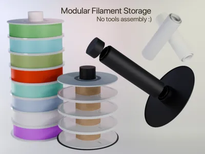 Modular Vertical Filament Spool Storage