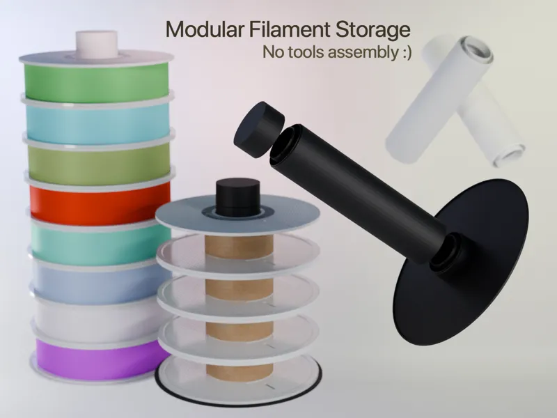 Modular Vertical Filament Spool Storage