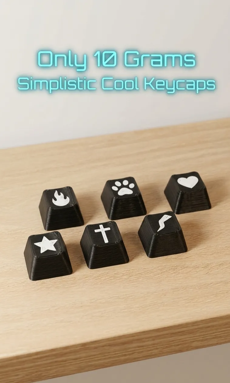 Simplistic Keycaps Works With Keyboards! - Free 3D Print Model - MakerWorld