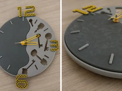 Modern wall clock keys-moder wall clock