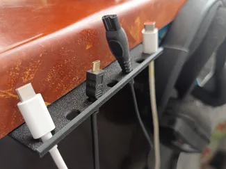 Cable holder for desk edge