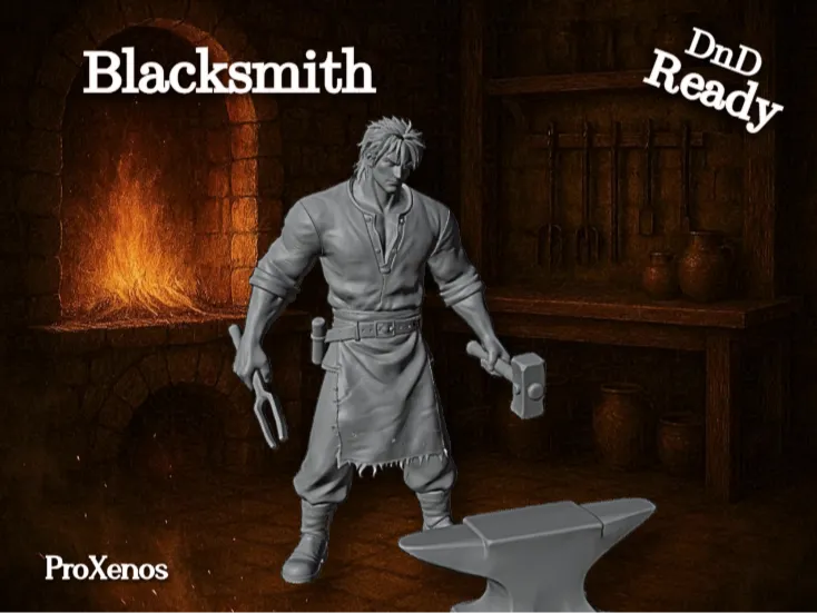 Blacksmith Miniature for D&D