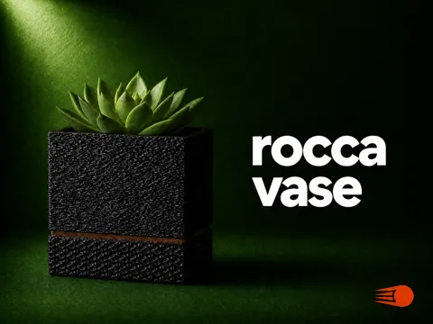Maceta decorativa: Rocca Vase – Modern Textured Succulent Planter — referencia de MakerWorld