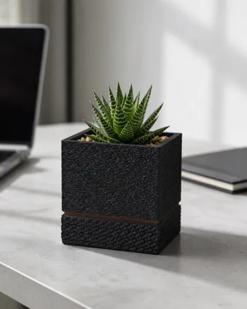 Maceta decorativa: Rocca Vase – Modern Textured Succulent Planter — vista de referencia 4