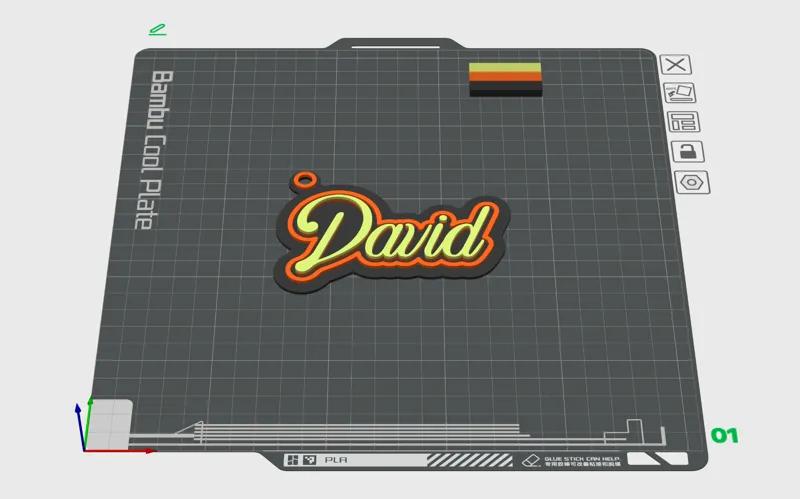 David Name Keychain