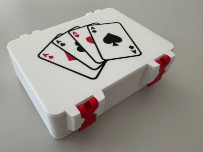 French playing card box 2 decks scorekeeper