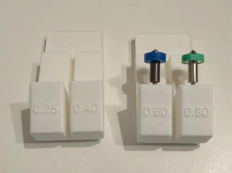 Gridfinity with Pins holder for E3D Revo Nozzles