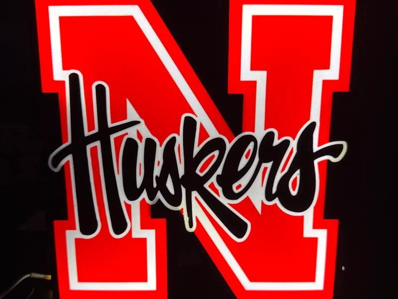 Nebraska Huskers Script Lightbox
