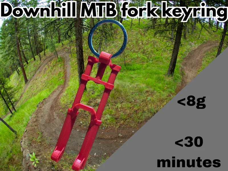 Downhill MTB Fork Keyring