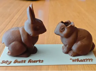 “My Butt Hurts” Chocolate Bunny Meme