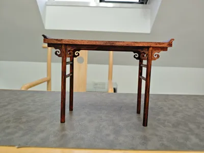 Chinese Traditional Mortise and Tenon Joint Winged-Top Table 1:6