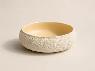 Simple Decorative Bowl with Fuzzy Skin