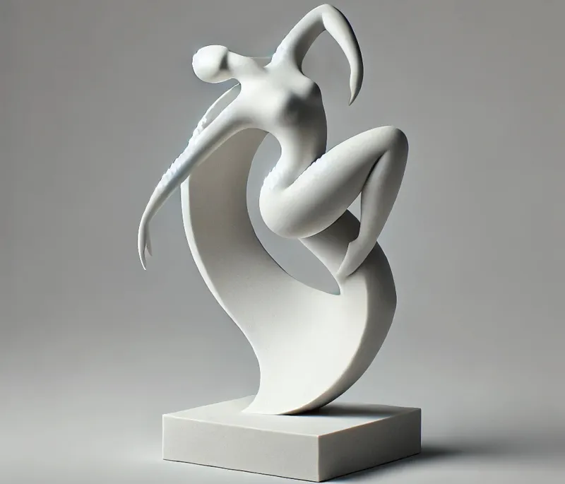 Abstract Dancing Figure Sculpture minimalistic