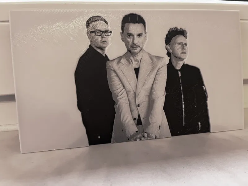 Depeche Mode Hueforge black/white/grey