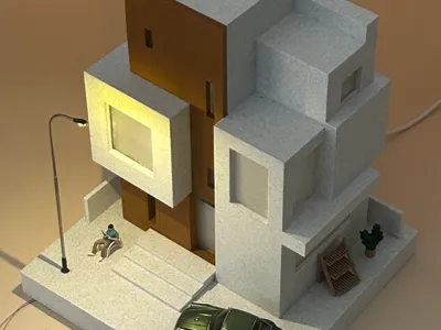 1:64 model Modern architecture