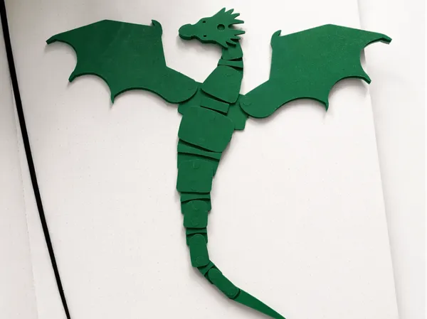 Gabarit dragon articulé posable