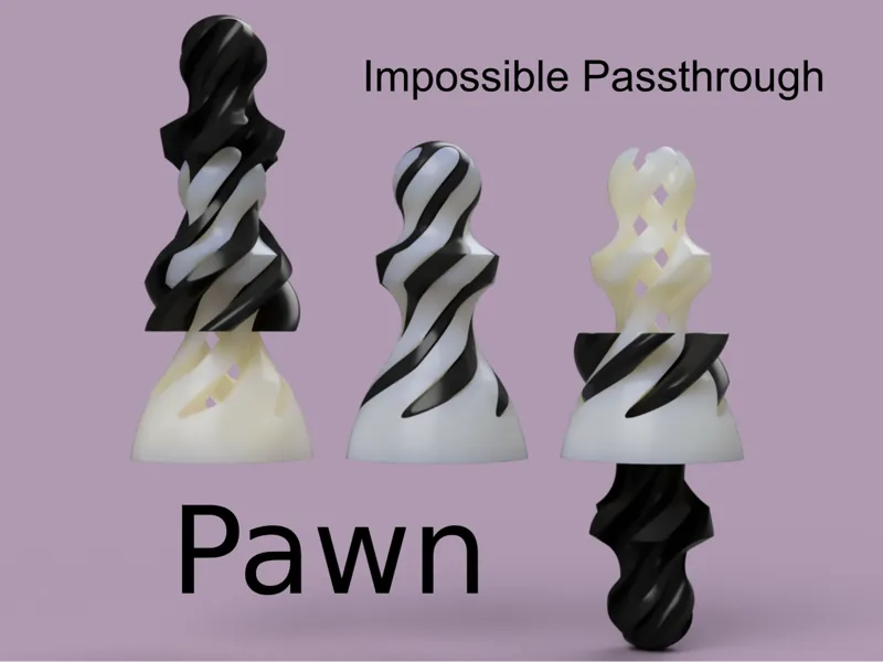 Impossible Passthrough Pawn Chess Piece
