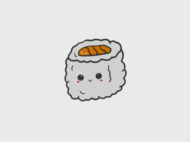 sushi salmon roll keychain