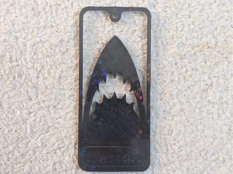 Shark Jaws Bookmark. Custom Name