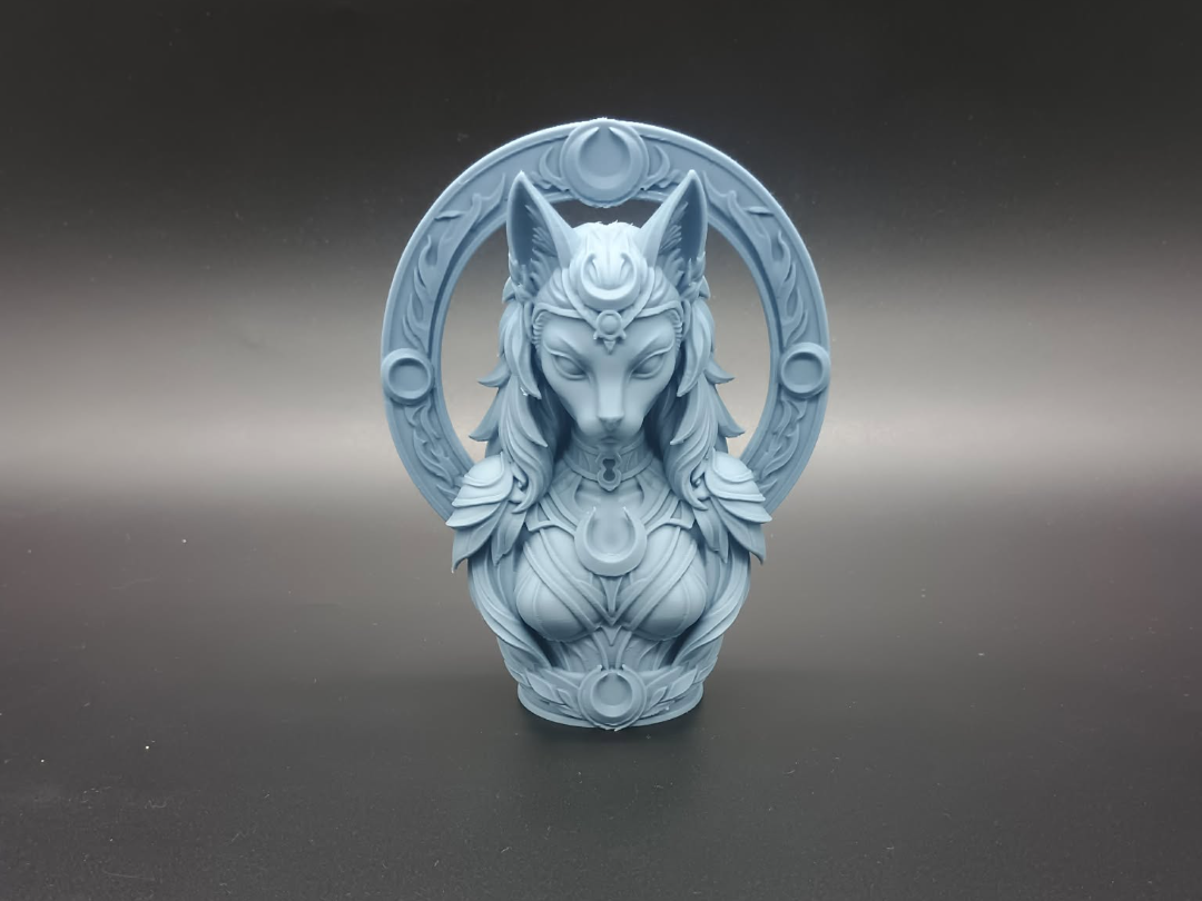 Egyptian Bastet Cat Goddess Moon Halo Bust