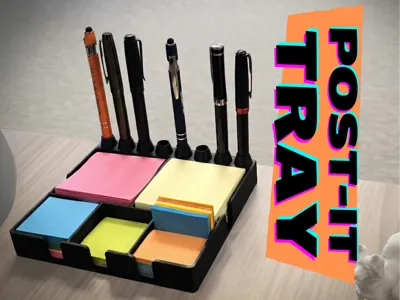 Multi-Size Post-it and Pen Tray