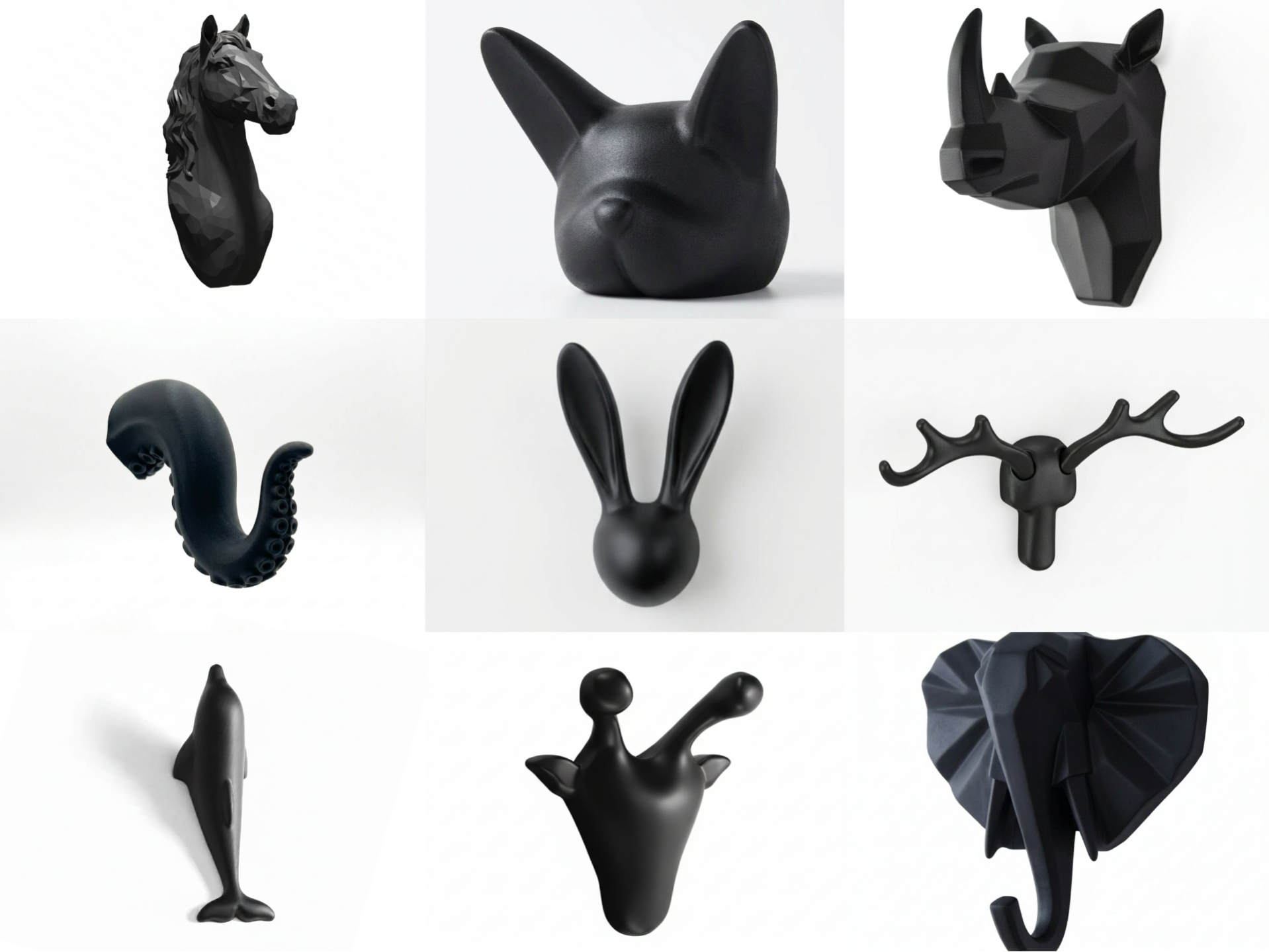 Low Poly Animal Fridge Magnets (14 designs)