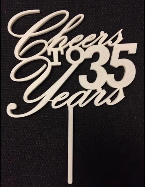 Topper de gâteau « Santé pour 35 ans »