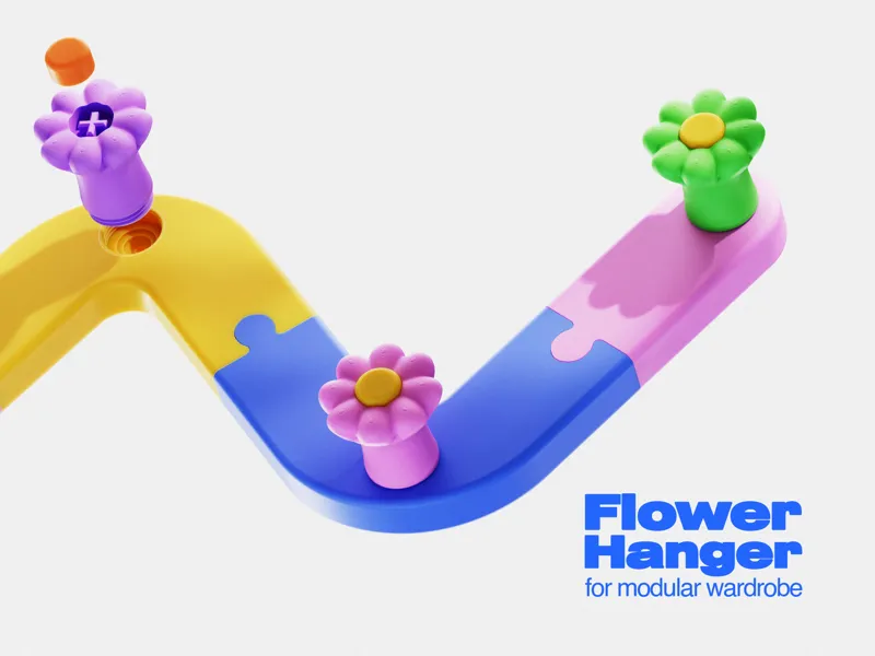 Flower Hanger for Modular Wardrobe