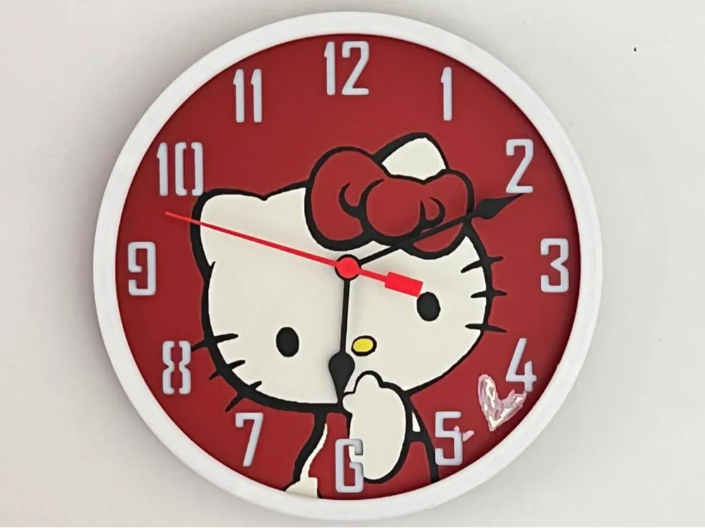 Customizable Clock - Sanrio, Hello Kitty - Free 3D Print Model - MakerWorld