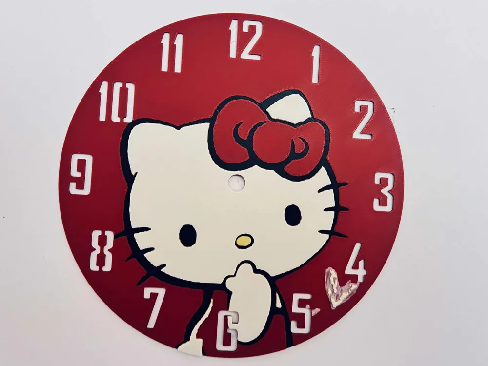 Customizable Clock - Sanrio, Hello Kitty - Free 3D Print Model - MakerWorld