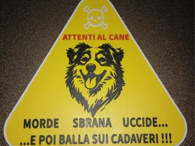 Beware of the Dog Funny Sign