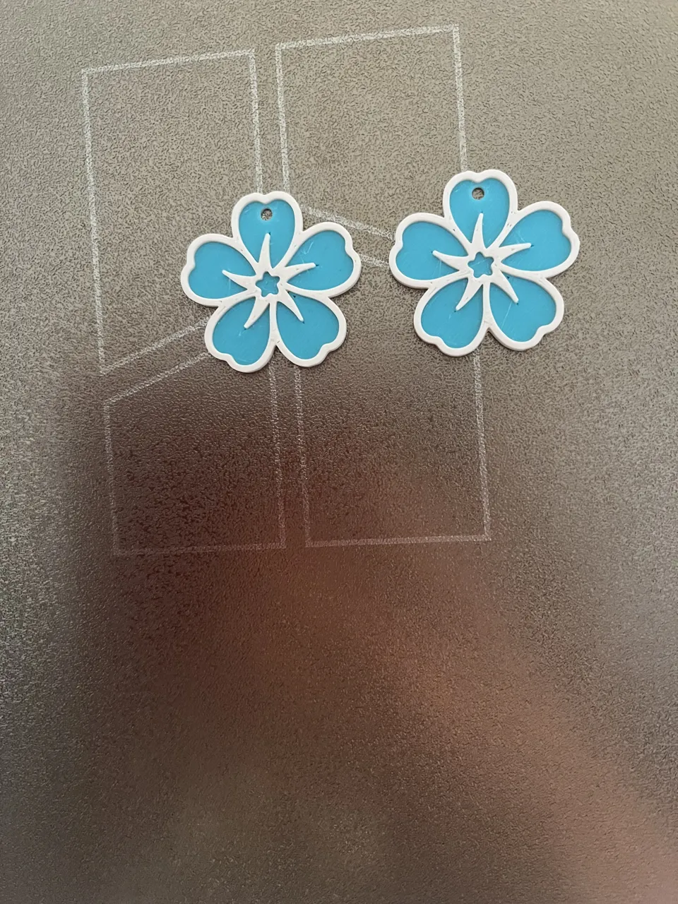 flower earrings view 2