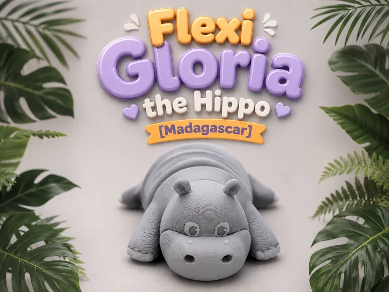 Flexi Gloria the Hippo [Madagascar]