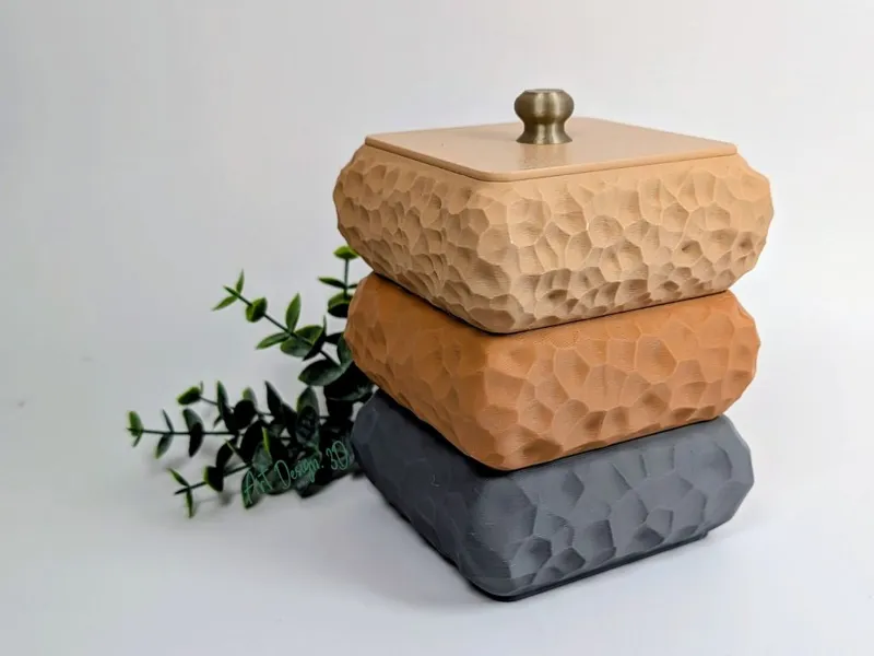 Voronoi Square Box - Stackable