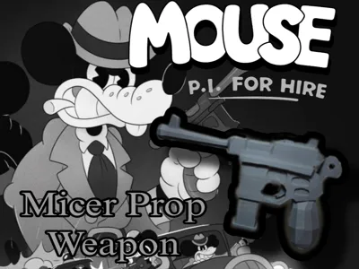 Mouse P.I. for hire prop Micer/Pistol