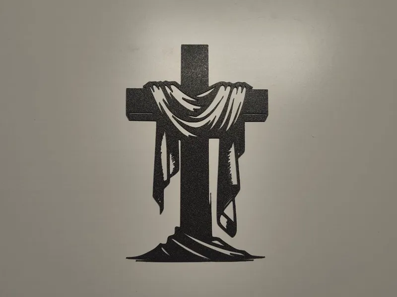 Cross with Draped Cloth - wall art