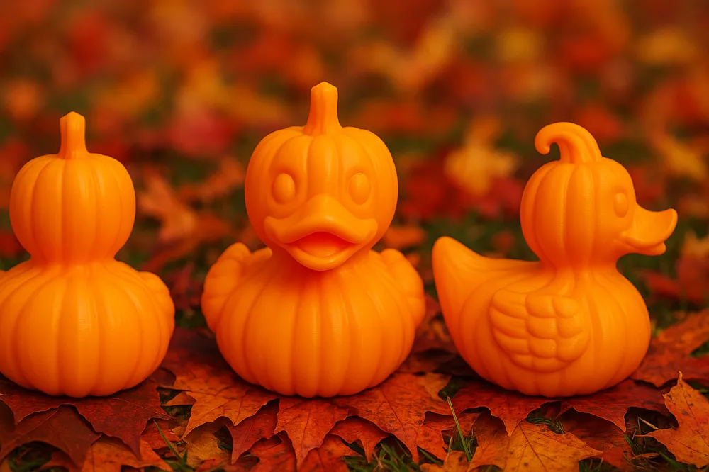 Halloween Pumpkin Duck by Satisfying 3D MakerWorld: Download Free 3D Models