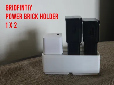Gridfinity Power Brick (Wall Charger) Holder 