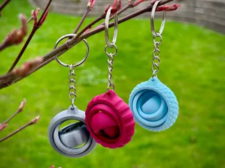 Gyro Fidget Keychain - Smooth, Knurled & Grooved