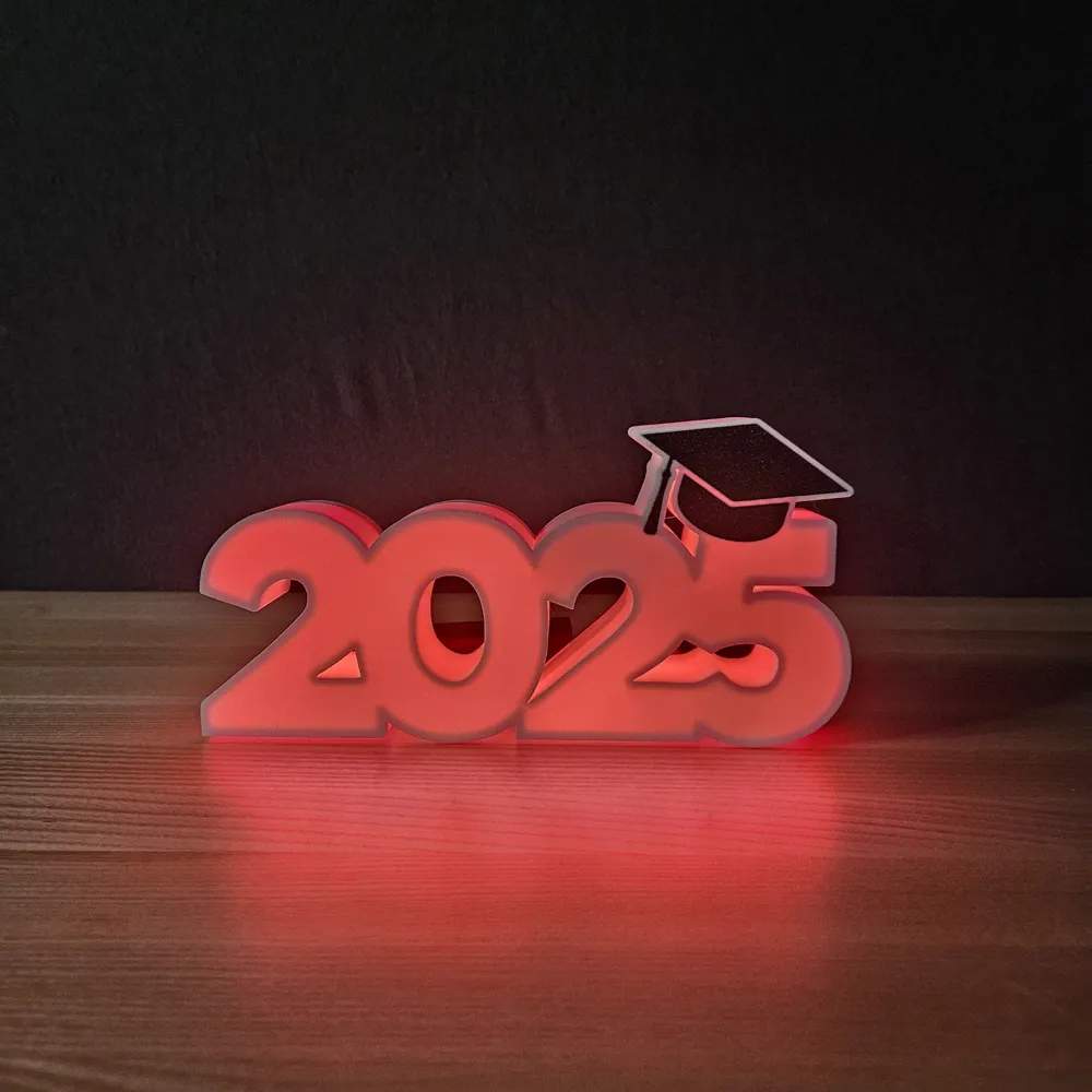 Graduation Led Design Graduation 2025 led light - Free 3D Print Model - MakerWorld