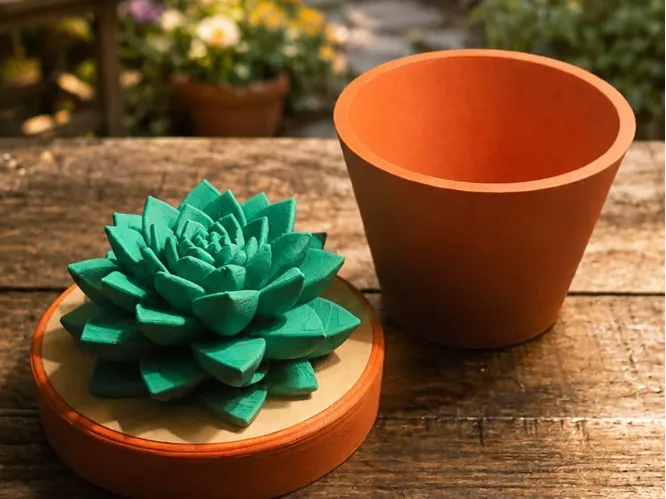 Succulent Cactus Terracotta Planter Hidden No AMS