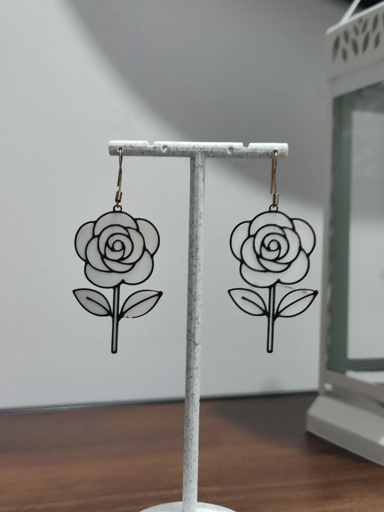 Aretes Rosa de Trazo Libre view 2