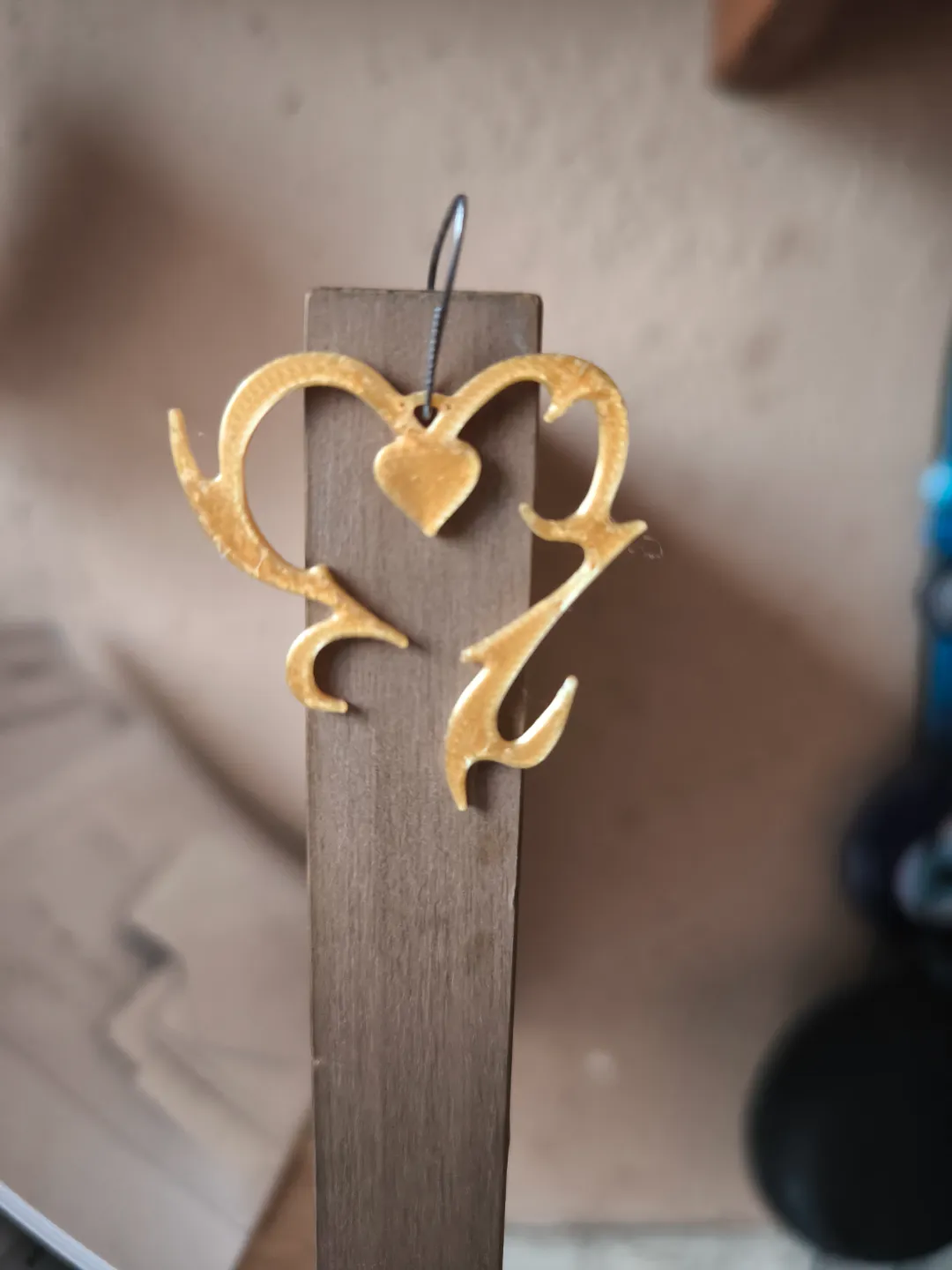 Valentine earrings view 2