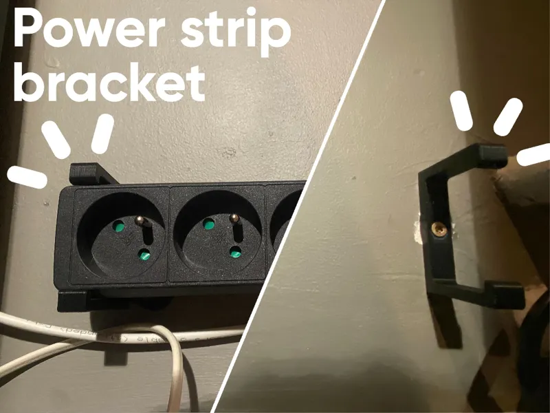 Power strip bracket