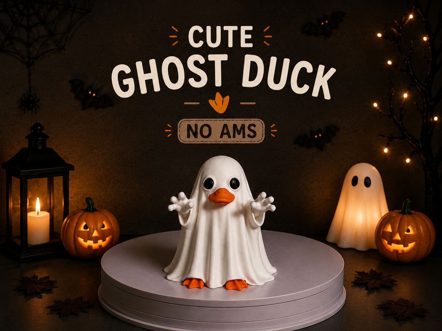 Cute Ghost Duck – No AMS | Halloween Ghost Pet 