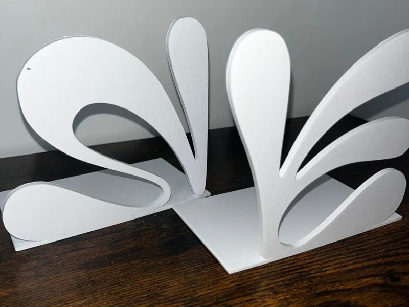 Modern Curved Bookend for Desk or Shelf
