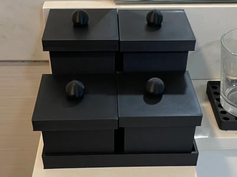 Bathroom organizer containers