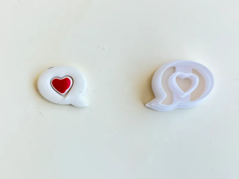 Sweetheart Love Message Polymer Clay Cutters