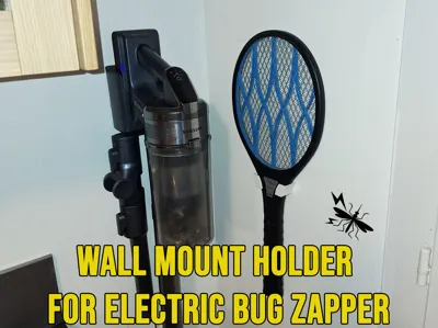 Wall Mount Holder for Electric Bug Zapper Racket